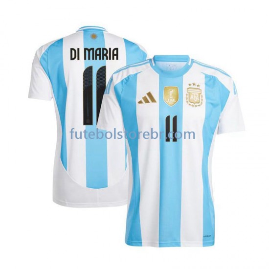 Camisa Argentina Di Maria 11 I 2024 manga curta pro Masculina