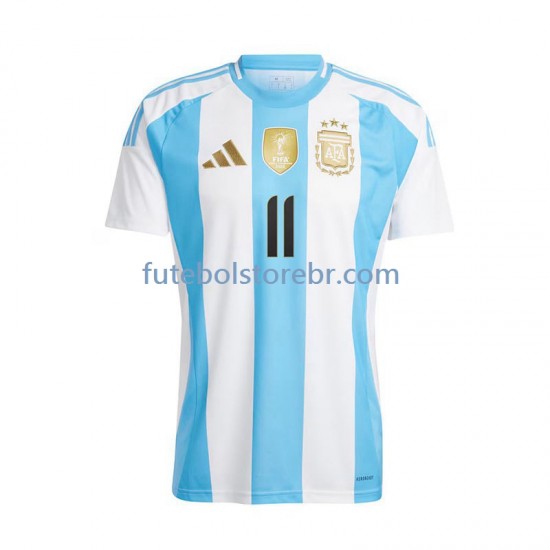 Camisa Argentina Di Maria 11 I 2024 manga curta pro Masculina