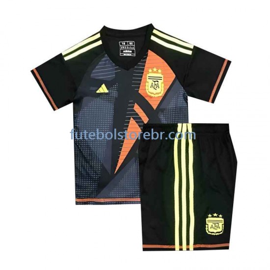 Camisa Goleiro Argentina I Euro 2024 manga curta pro Juvenil