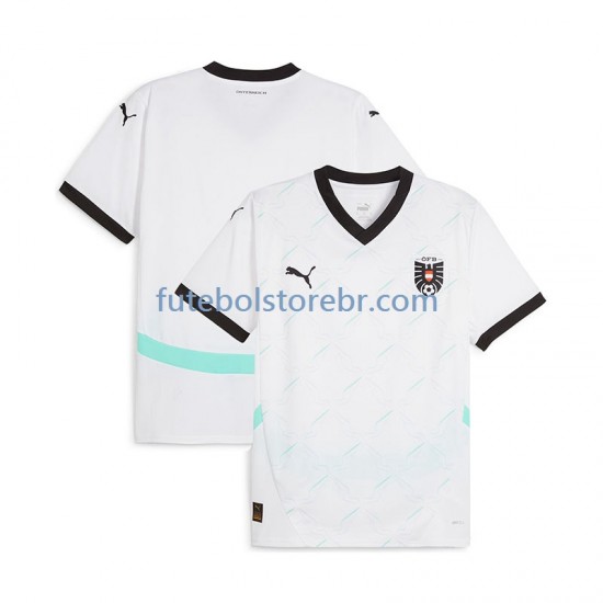 Camisa Áustria II Euro 2024 manga curta pro Masculina