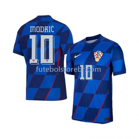 Camisa Croácia Modrić 10 II Euro 2024 manga curta pro Masculina