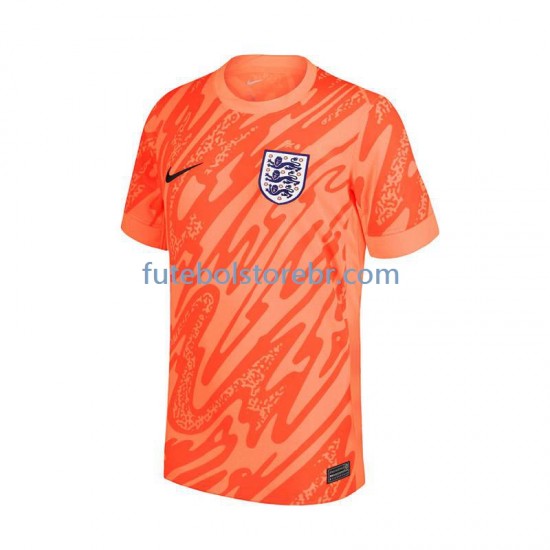 Camisa Goleiro Inglaterra I Euro 2024 manga curta pro Masculina