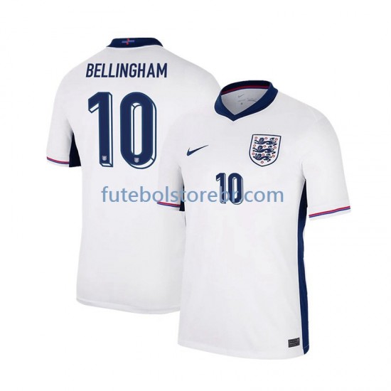 Camisa Inglaterra Jude Bellingham 10 I Euro 2024 manga curta pro Masculina