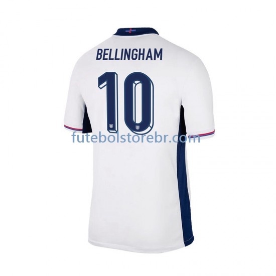 Camisa Inglaterra Jude Bellingham 10 I Euro 2024 manga curta pro Masculina