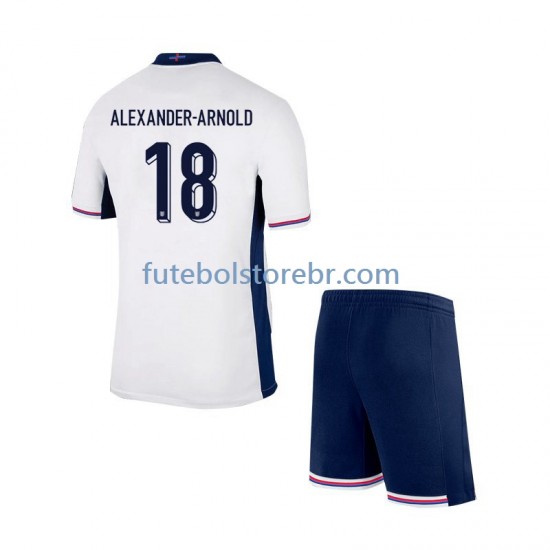 Camisa Inglaterra Trent Alexander-Arnold 18 I Euro 2024 manga curta pro Juvenil