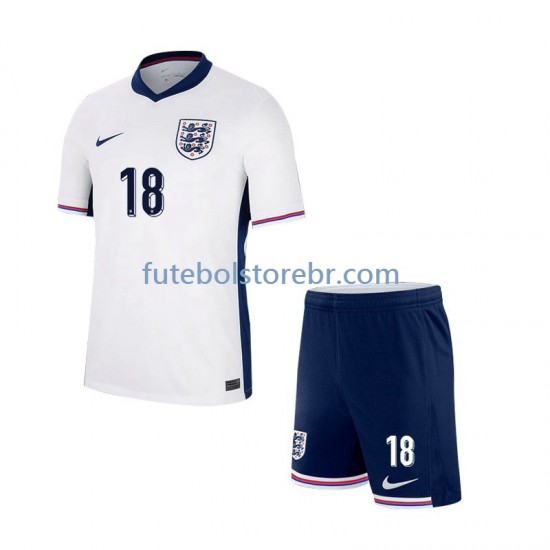 Camisa Inglaterra Trent Alexander-Arnold 18 I Euro 2024 manga curta pro Juvenil