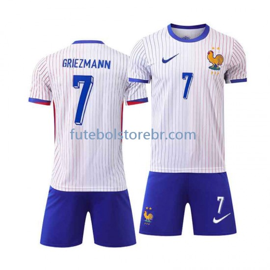 Camisa França Antoine Griezmann 7 II Euro 2024 manga curta pro Juvenil