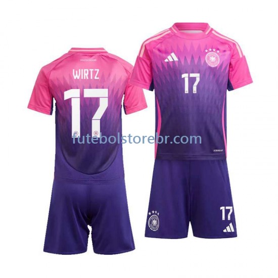 Camisa Alemanha Florian Wirtz 17 II Euro 2024 manga curta pro Juvenil