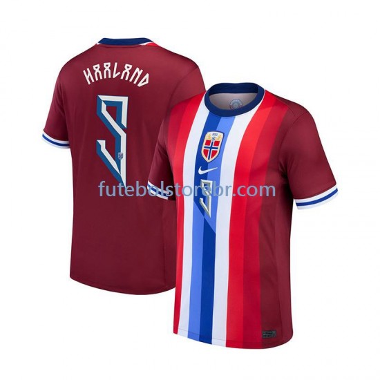 Camisa Noruega Haaland 9 I 2024 manga curta pro Masculina