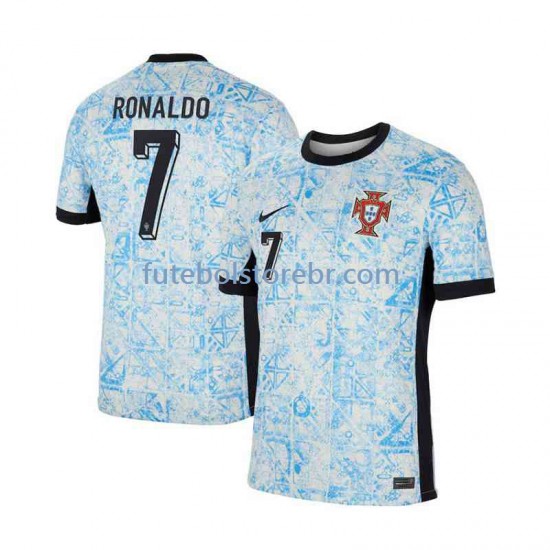 Camisa Portugal Cristiano Ronaldo 7 II Euro 2024 manga curta pro Masculina