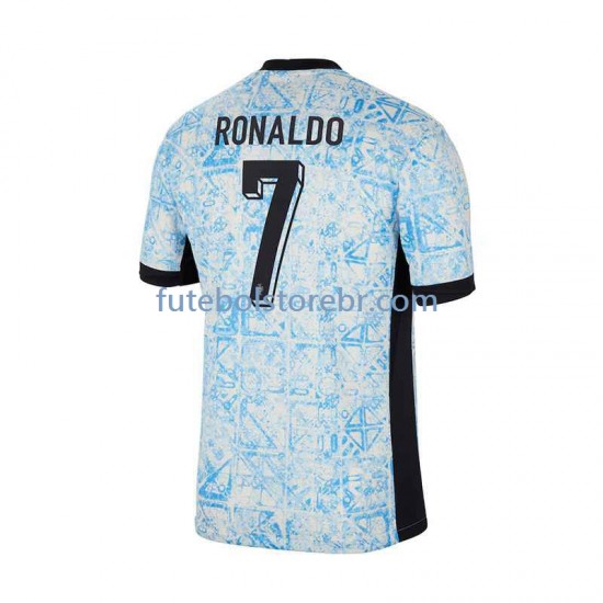 Camisa Portugal Cristiano Ronaldo 7 II Euro 2024 manga curta pro Masculina