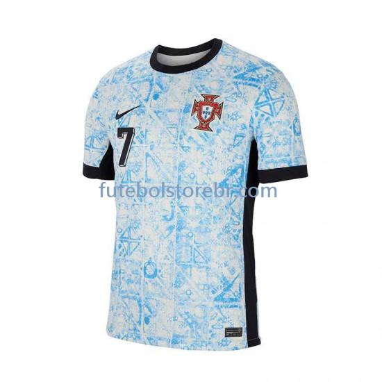 Camisa Portugal Cristiano Ronaldo 7 II Euro 2024 manga curta pro Masculina