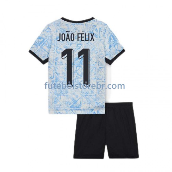 Camisa Portugal Joao Felix 11 II Euro 2024 manga curta pro Juvenil