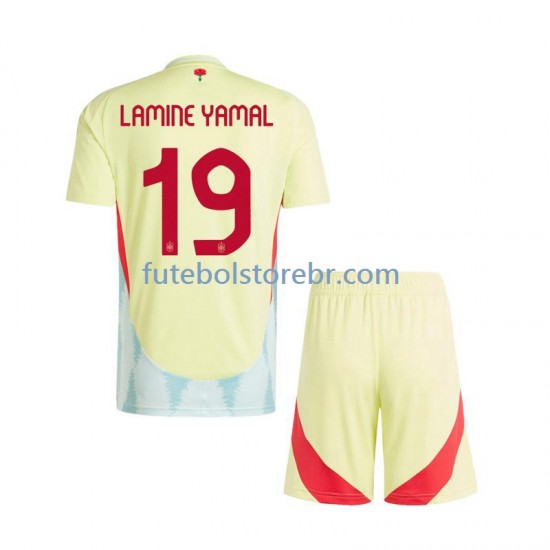 Camisa Espanha Lamine Yamal 19 II Euro 2024 manga curta pro Juvenil