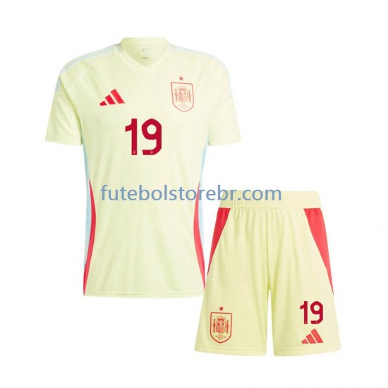 Camisa Espanha Lamine Yamal 19 II Euro 2024 manga curta pro Juvenil