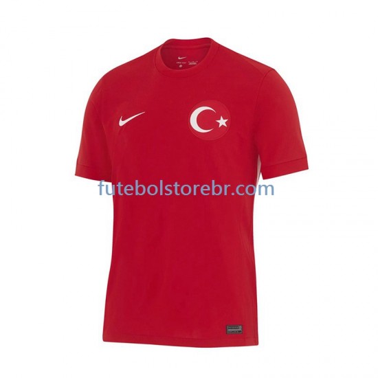 Camisa Turquia II Euro 2024 manga curta pro Masculina