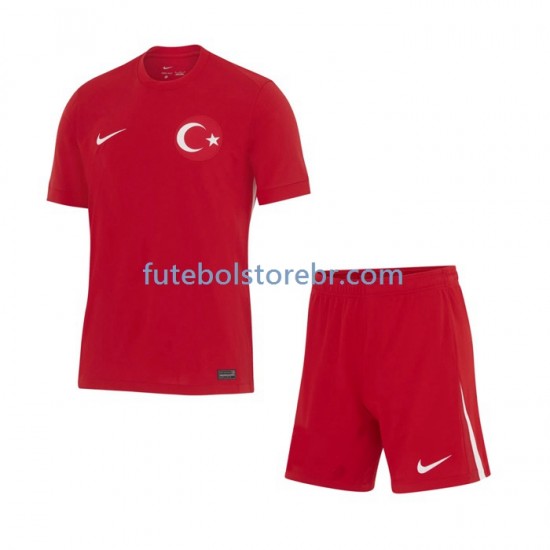 Camisa Turquia II Euro 2024 manga curta pro Juvenil