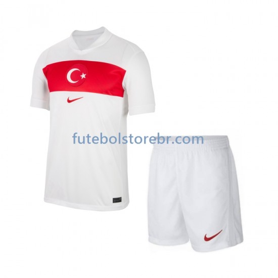 Camisa Turquia I Euro 2024 manga curta pro Juvenil