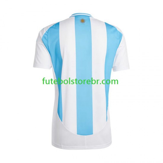 Camisa Argentina Copa America I 2024 manga curta pro Masculina