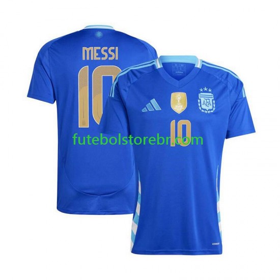 Camisa Argentina Lionel Messi 10 Copa America II 2024 manga curta pro Masculina