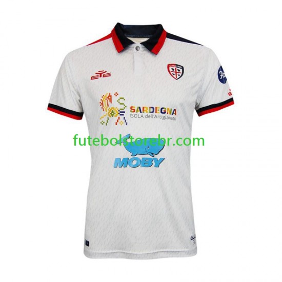 Camisa Cagliari II 2023-2024 manga curta pro Masculina