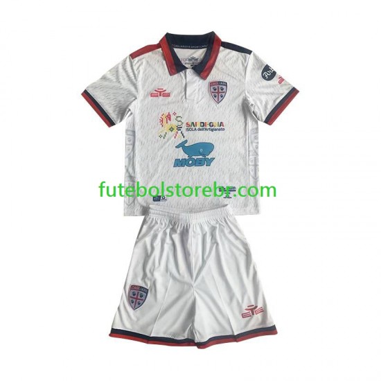 Camisa Cagliari II 2023-2024 manga curta pro Juvenil