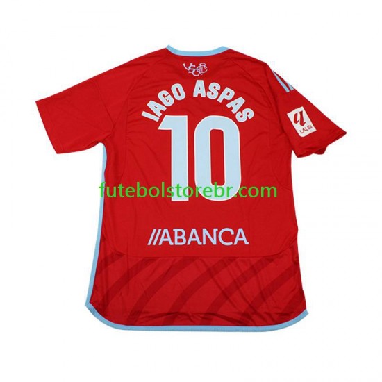 Camisa Celta de Vigo Iago Aspas 10 II 2023-2024 manga curta pro Masculina