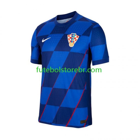 Camisa Croácia II Euro 2024 manga curta pro Masculina