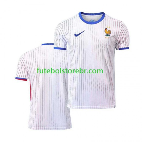 Camisa França II Euro 2024 manga curta pro Masculina