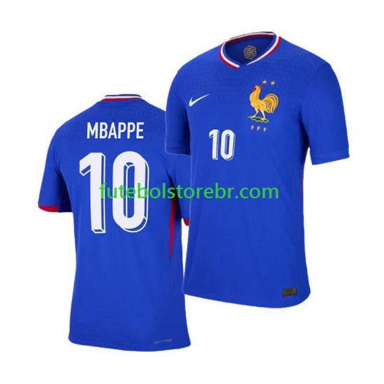 Camisa França Mbappé 10 I Euro 2024 manga curta pro Masculina