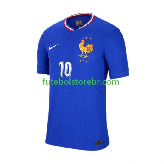 Camisa França Mbappé 10 I Euro 2024 manga curta pro Masculina