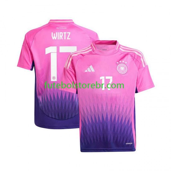 Camisa Alemanha Florian Wirtz 17 II Euro 2024 manga curta pro Masculina