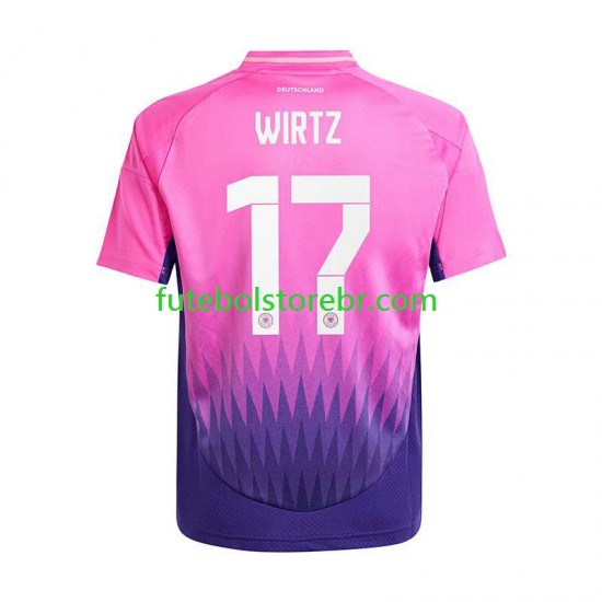 Camisa Alemanha Florian Wirtz 17 II Euro 2024 manga curta pro Masculina