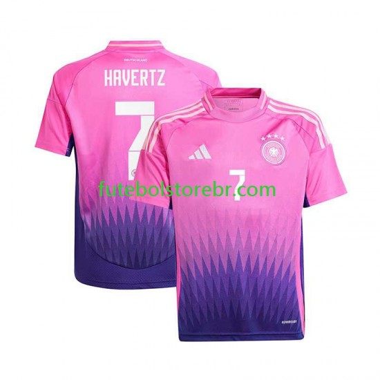 Camisa Alemanha Havertz 7 II Euro 2024 manga curta pro Masculina