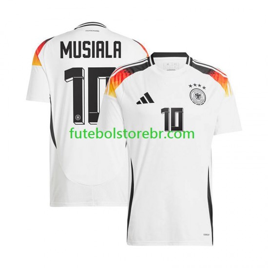 Camisa Alemanha Jamal Musiala 10 I Euro 2024 manga curta pro Masculina