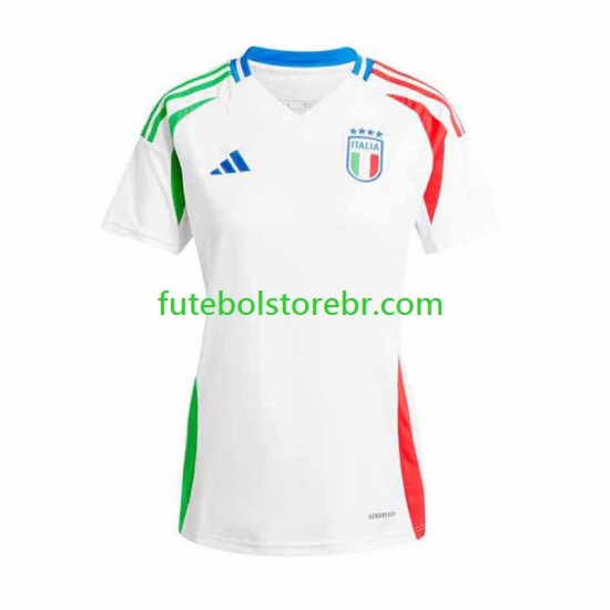 Camisa Itália II Euro 2024 manga curta pro Feminino