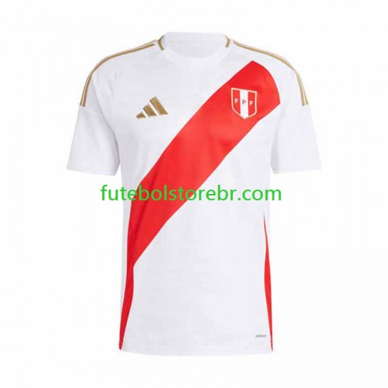 Camisa Peru Copa America I 2024 manga curta pro Masculina