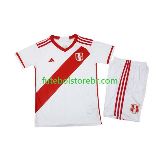 Camisa Peru I 2023 manga curta pro Juvenil