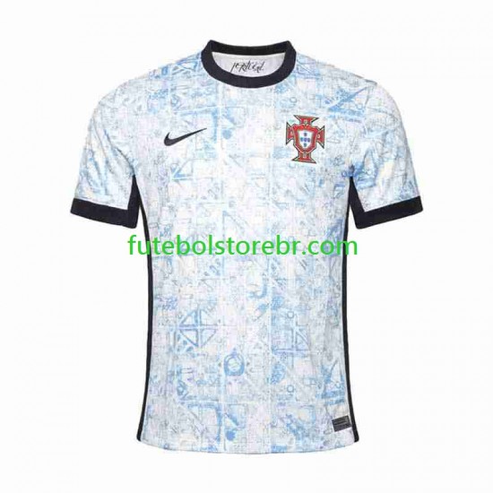 Camisa Portugal II Euro 2024 manga curta pro Masculina