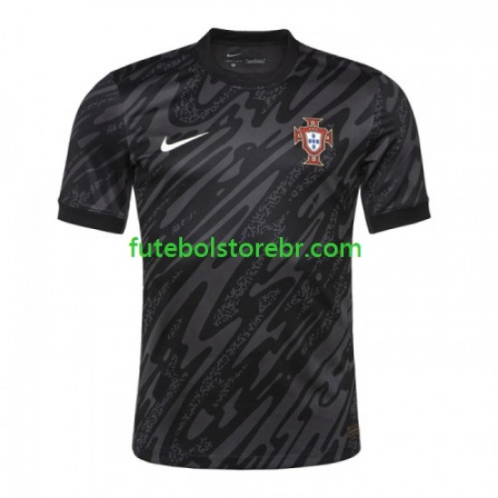 Camisa Goleiro Portugal II Euro 2024 manga curta pro Masculina