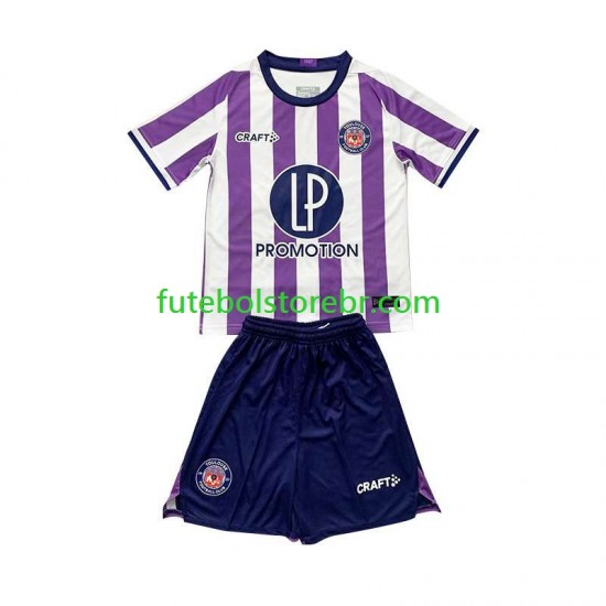 Camisa Toulouse FC I 2023-2024 manga curta pro Juvenil