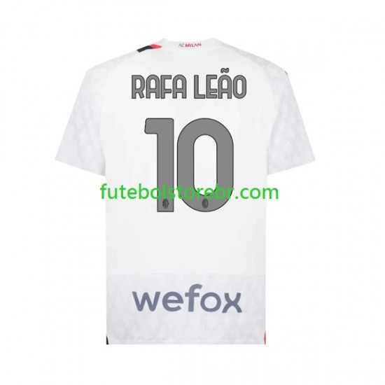 Camisa AC Milan Rafael Leao 10 II 2023-2024 manga curta pro Masculina