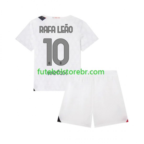 Camisa AC Milan Rafael Leao 10 II 2023-2024 manga curta pro Juvenil