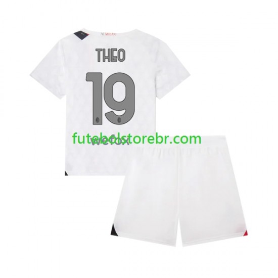 Camisa AC Milan Theo 19 II 2023-2024 manga curta pro Juvenil