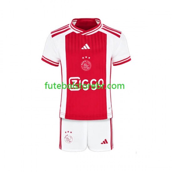 Camisa AFC Ajax I 2023-2024 manga curta pro Juvenil