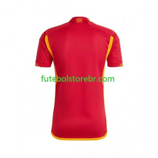 Camisa AS Roma I 2023-2024 manga curta pro Masculina