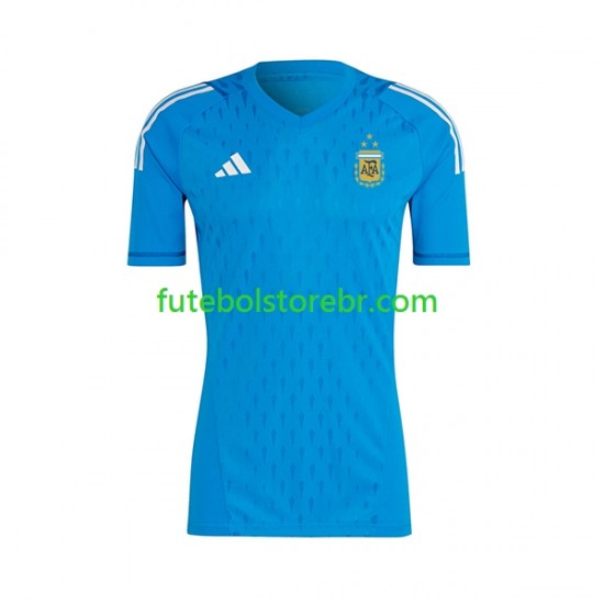 Camisa Goleiro Argentina III 2023 manga curta pro Masculina