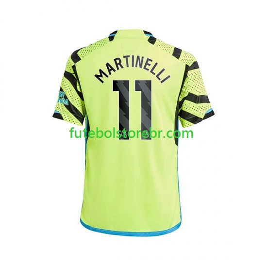 Camisa Arsenal Gabriel Martinelli 11 II 2023-2024 manga curta pro Masculina