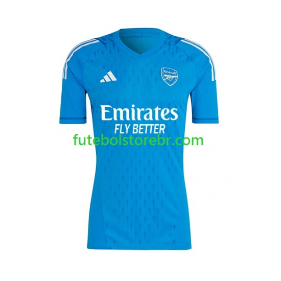 Camisa Goleiro Arsenal II 2023-2024 manga curta pro Masculina