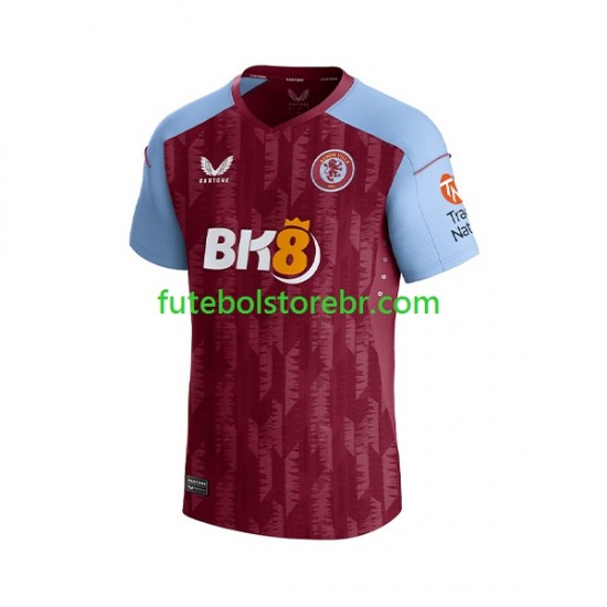 Camisa Aston Villa I 2023-2024 manga curta pro Masculina